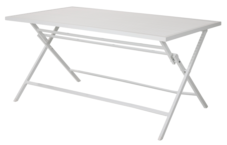 JESSE Table pliante blanc H 70 x Larg. 81 x P 150 cm