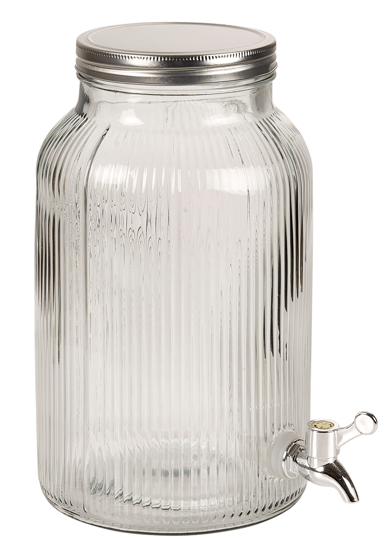 LINI Réservoir à boisson avec robinet 5,5 L transparent H 30,5 cm - Ø 18,5 cm