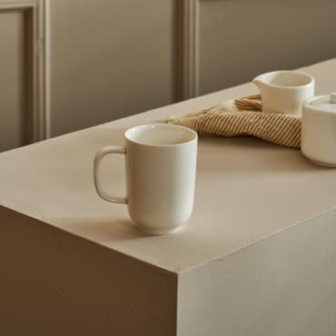 MOON Mug blanc H 10,3 cm - Ø 8,2 cm