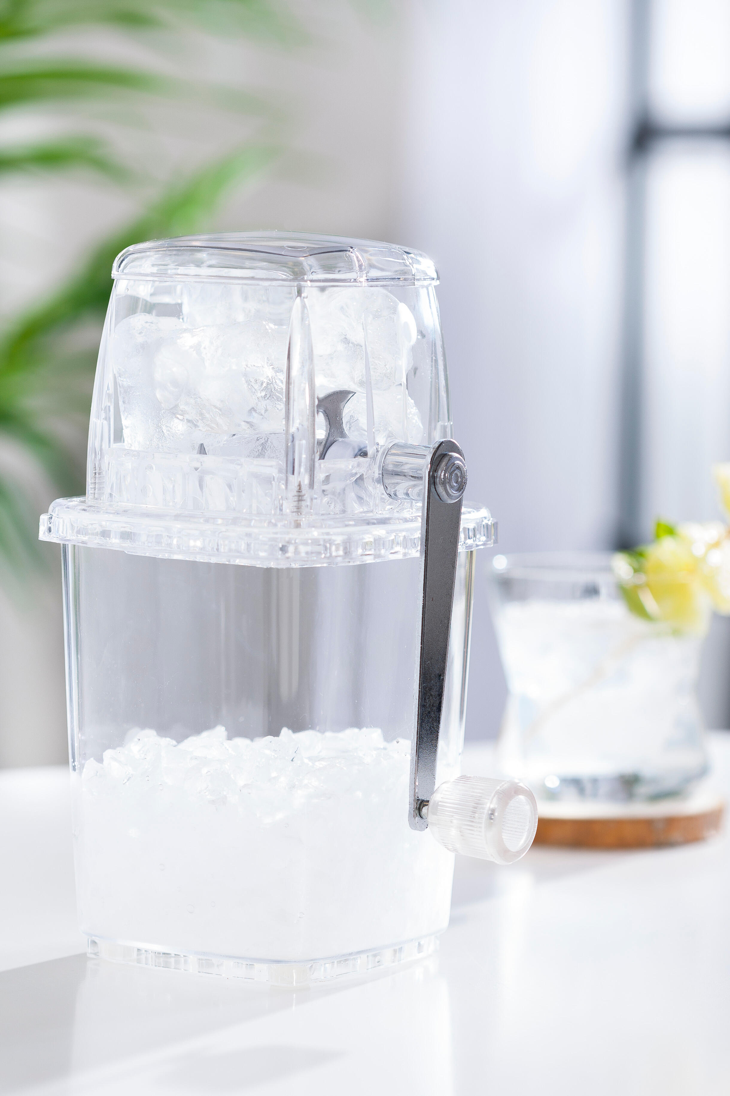 Broyeur à glace manuel domestique Agierg Machine à glace rasée à la main  polyvalente transparente 