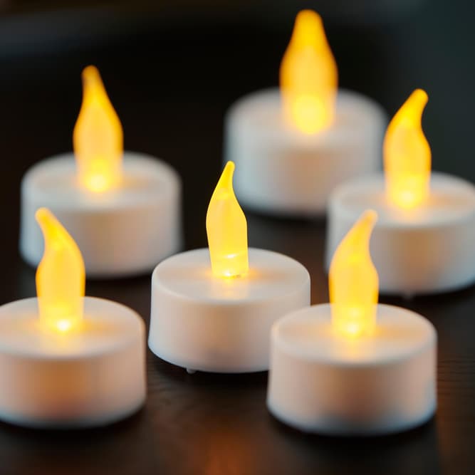 Lot de 24 bougies flottantes de couleur blanche Villarosso Candle