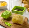 VIDA VERDE Cortador para patatas fritas verde, transparente A 15 x An. 11,5 x P 9,5 cm