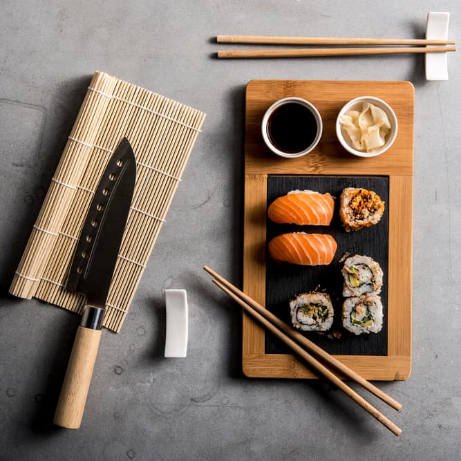 Sushi Set 11 pièces, Y compris le couteau à sushi, Préparez des sushis  rapidement et
