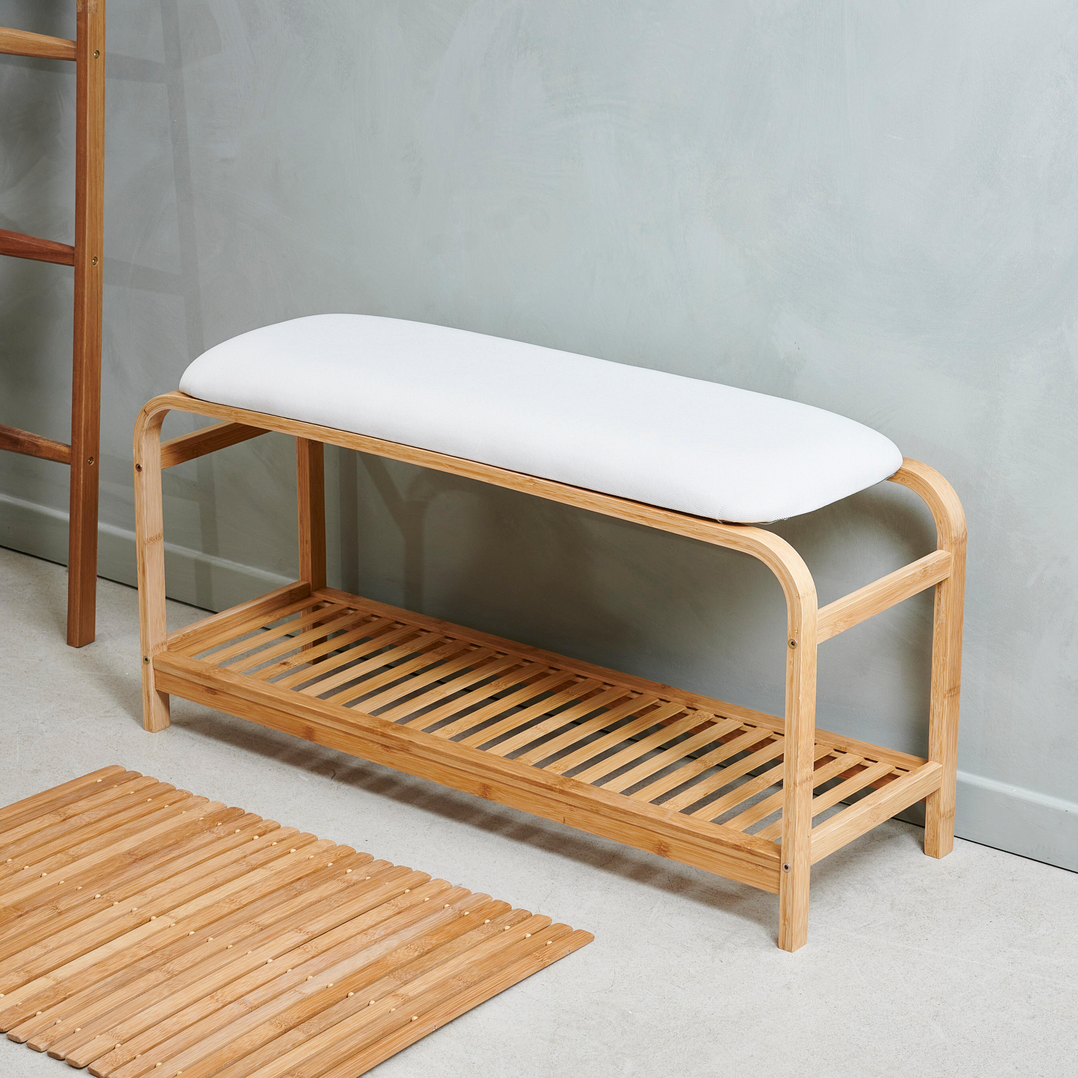 Karat Alfombra de bambú – roble – para baño y sala de estar – 100% bambú  para un interior natural (200 x 300 cm)