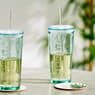 AUTHENTIC Bicchiere con cannuccia trasparente H 17 cm - Ø 8,5 cm