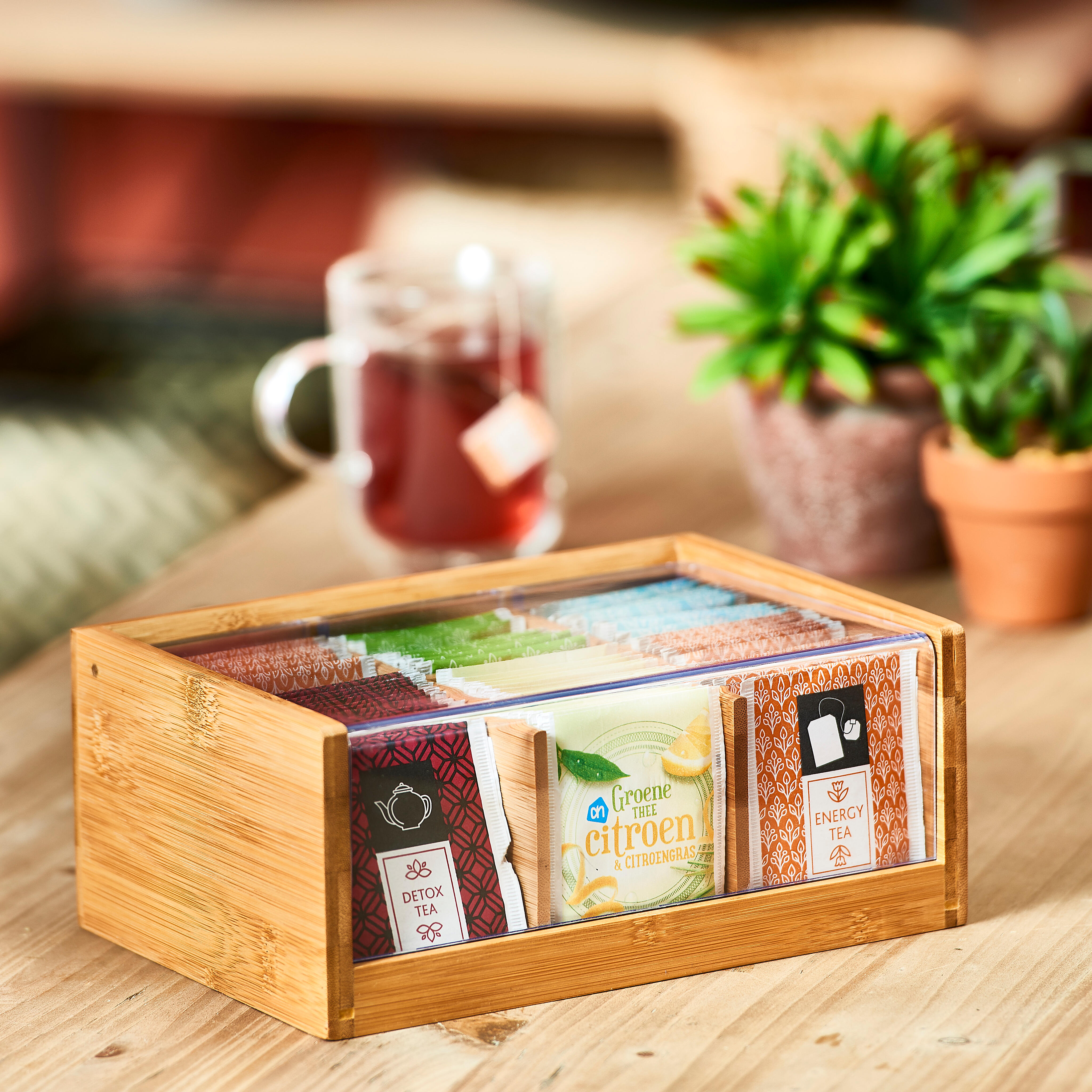 RuMah casa - Caja organizadora de sobres de té/infusiones