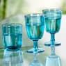 TOCCA Bicchiere da vino blu H 14 cm - Ø 8 cm