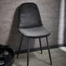 SILKE Chaise noir H 86,5 x Larg. 52 x P 41 cm