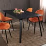 SANDER Table noir H 75 x Larg. 90 x Long. 160 cm