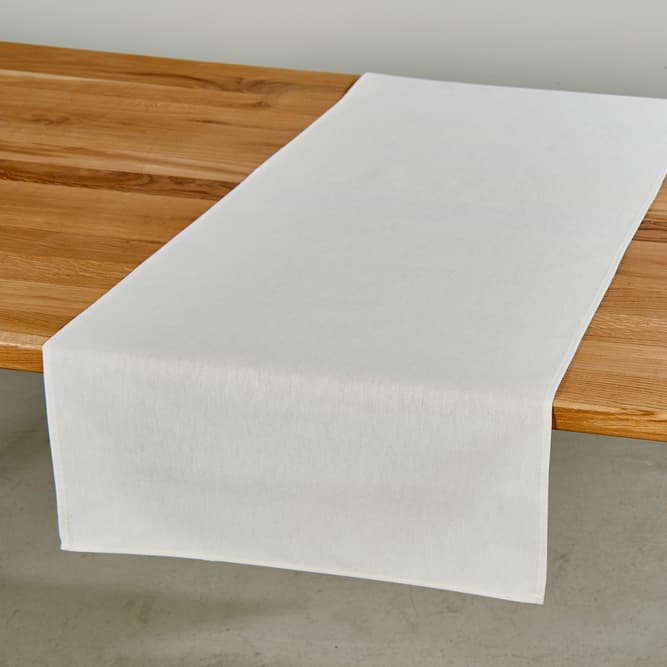 UNILINE Camino de mesa blanco apagado An. 45 x L 138 cm