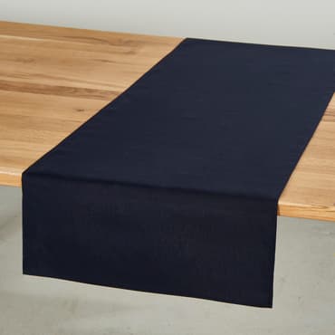 UNILINE Chemin de table noir Larg. 45 x Long. 138 cm