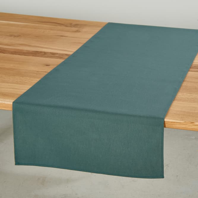 UNILINE Chemin de table vert foncé Larg. 45 x Long. 138 cm