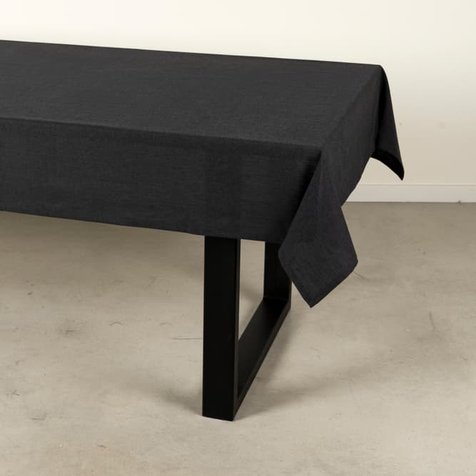 ORGANIC  Nappe noir Larg. 140 x Long. 250 cm