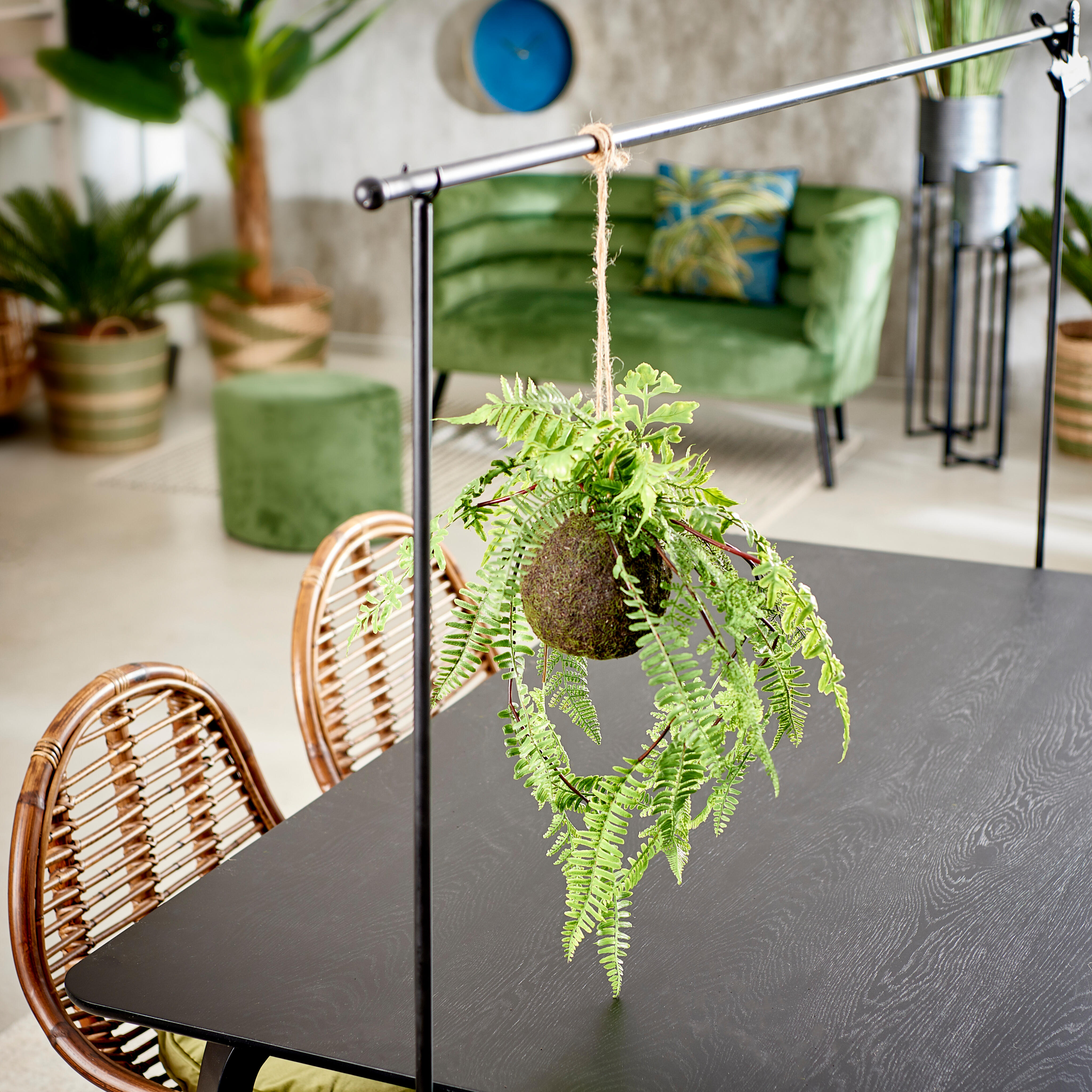 Cintre en cuir PU Centre de fleurs modernes Porte-plafond Passeur de poche  pour pots de fleurs Plantes extérieures intérieures (Color : Khaki)
