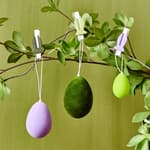FUNK Dekorative Eier Set von 14 Lime 