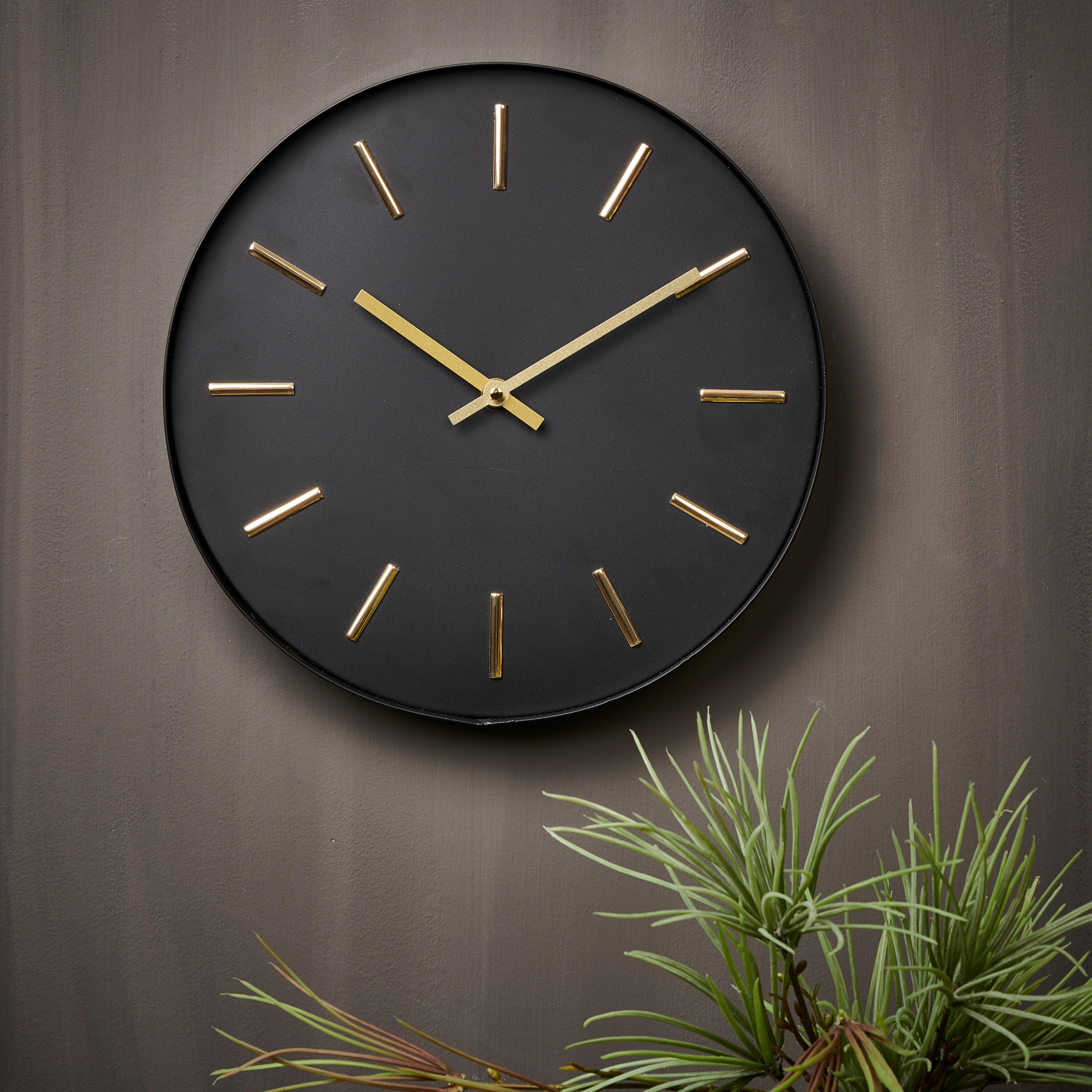 Reloj De Pared Ø 30 cm. Color Negro - BigMat