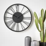 WHEEL Reloj de pared negro Ø 38 cm