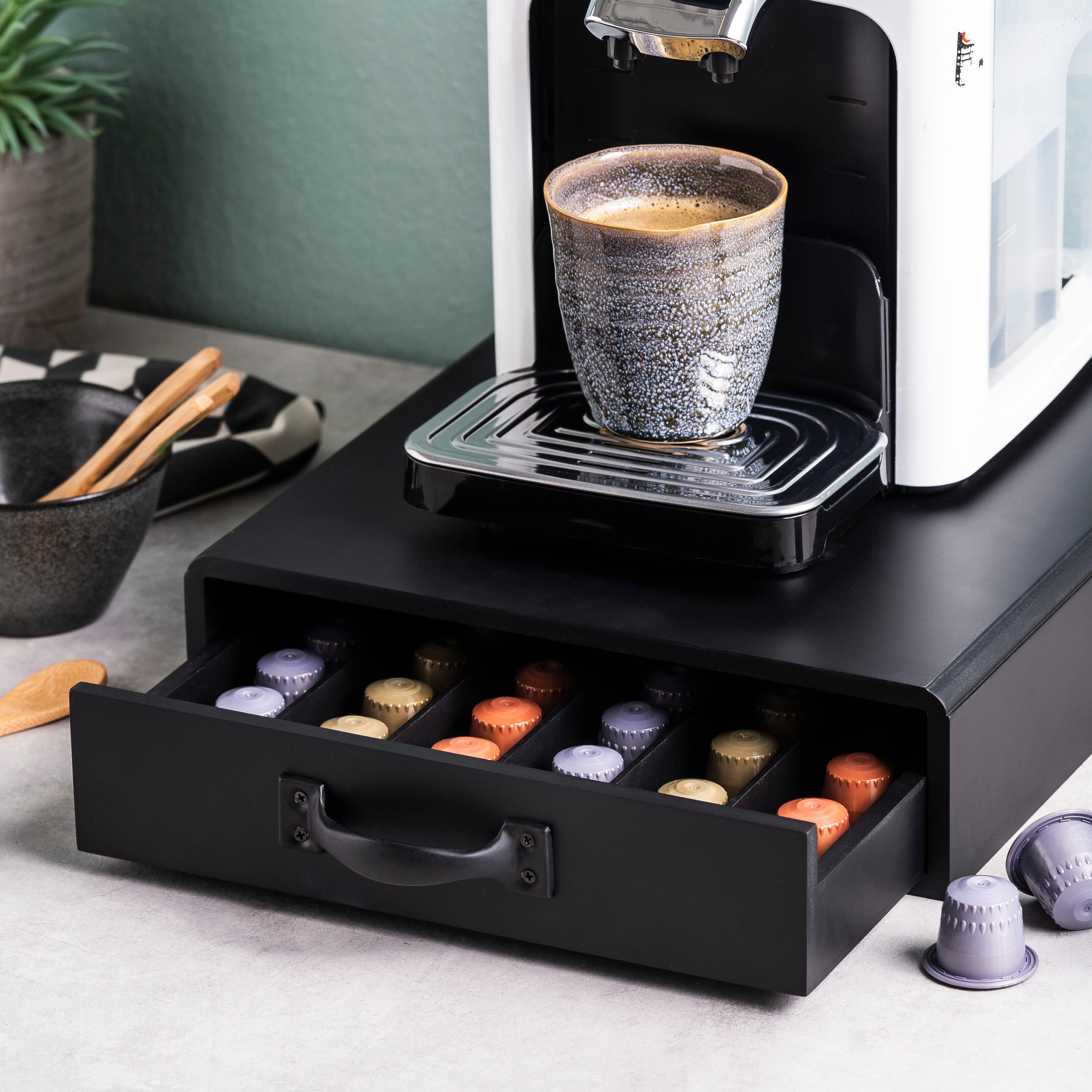 Boîte de rangement de capsules de café Nespresso, améliorée, casier de  rangement, tiroir d'affichage, boîte de rangement