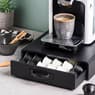 CAFE Schubladenbox für Kaffeekaps. Schwarz H 7,5 x B 28 x T 34,5 cm