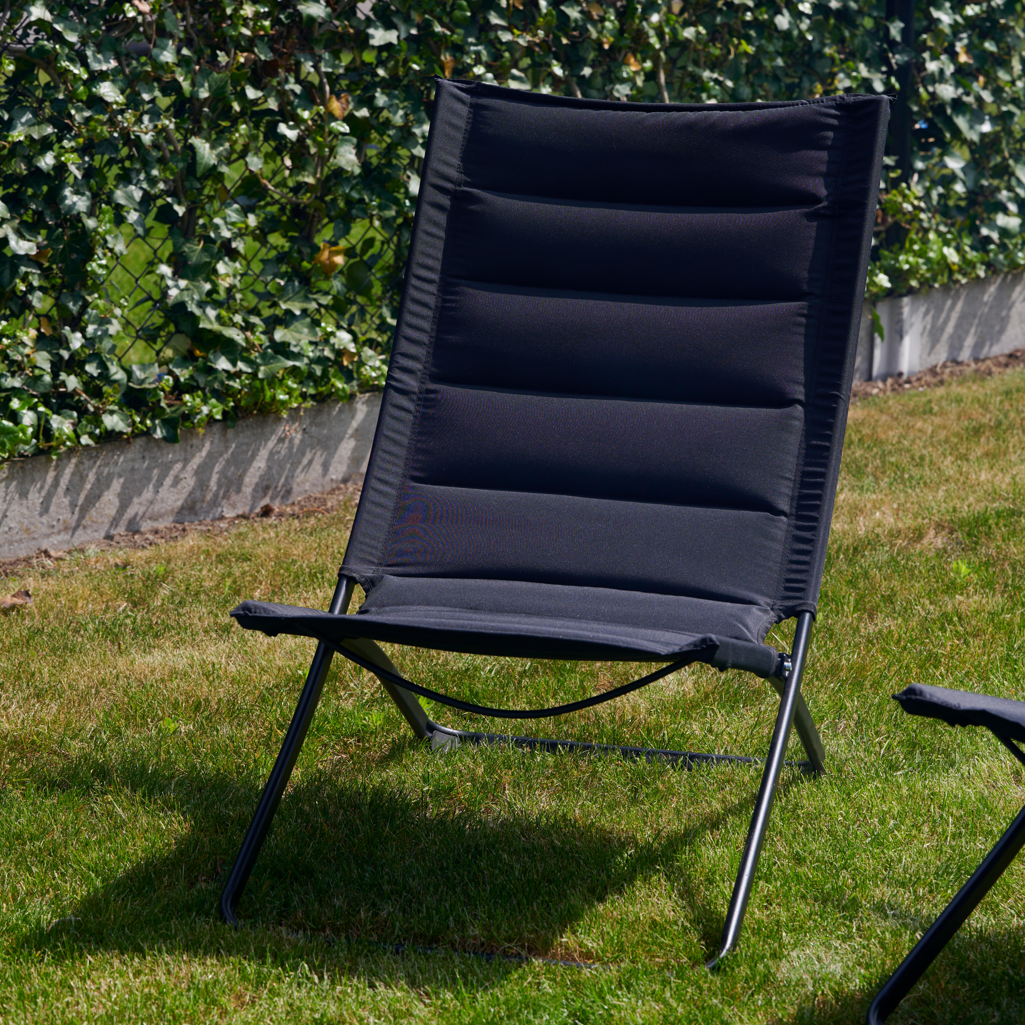 Encommium vervorming Steken LIZA Vouwstoel zwart H 87 x B 57 x D 85 cm | CASA
