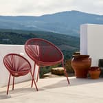 ACAPULCO Lounge stoel terracotta H 82 x B 75 x D 69 cm