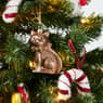 CAT Kerstbal grijs H 9,3 x B 6 x D 4,6 cm