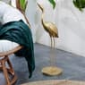 CRANE Deco kraanvogel goud H 80,5 x B 36,5 cm - Ø 24 cm