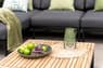 HANNA Lounge teak tafel zwart, naturel H 29 x B 73 x L 73 cm