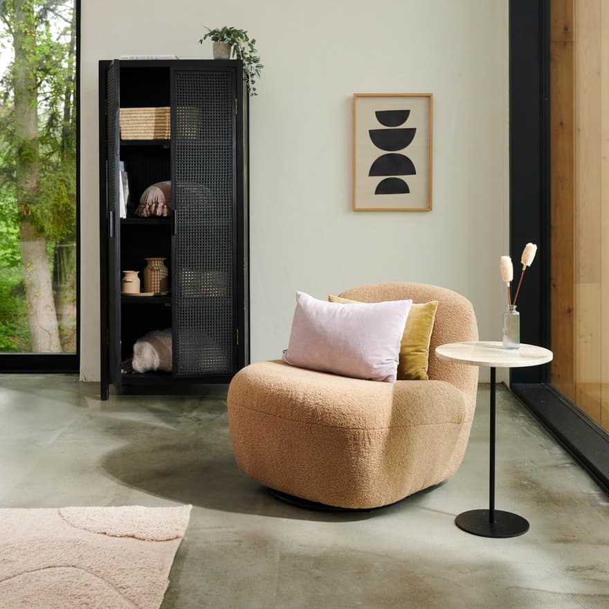 WEBSTER Armoire noir H 165 x Larg. 70 x P 38 cm CASA