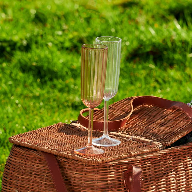 AURA ROSÉ Champagnerglas Rosa H 22 cm - Ø 6,5 cm
