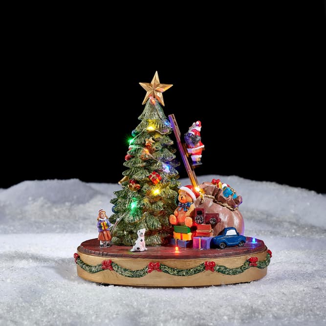 Marchitar Lamer Distribuir XMAS TREE Decoración Navidad con led varios colores A 23 x An. 21 x P 18,5  cm | CASA