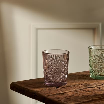 HOBSTAR Glas roze H 10,3 cm - Ø 8,9 cm
