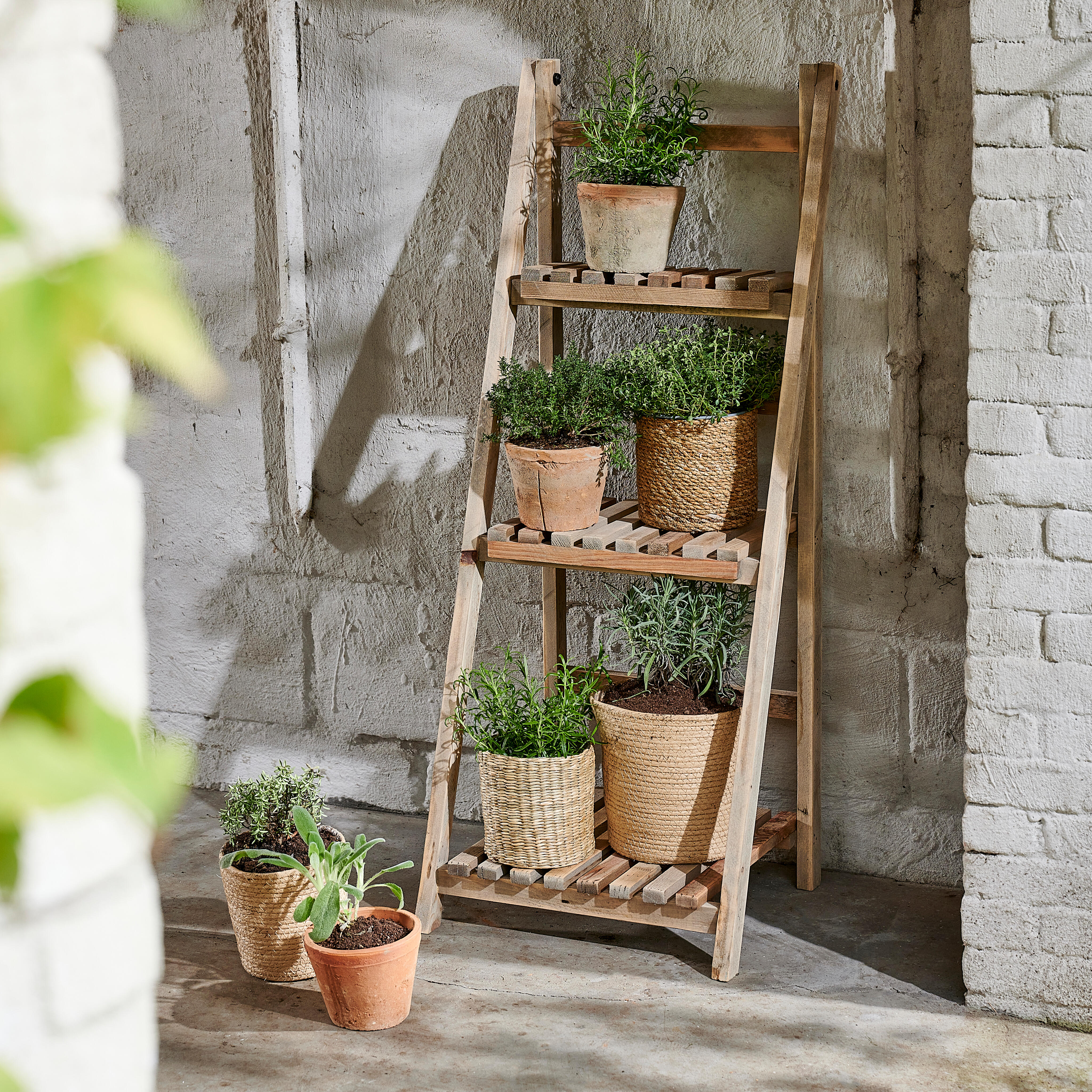 Support pour pot de fleurs Support pour plantes de 25 cm de haut fabriqué à  la main au Royaume-Uni en bois massif -  France