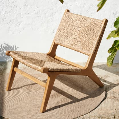 NUNO Lounge stoel naturel H 68 x B 53 x D 75,5 cm