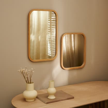 KYOTO Miroir naturel Larg. 33,5 x Long. 40,7 x P 1,5 cm