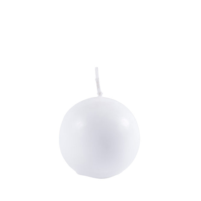BOLA Bougie boule blanc Ø 6 cm