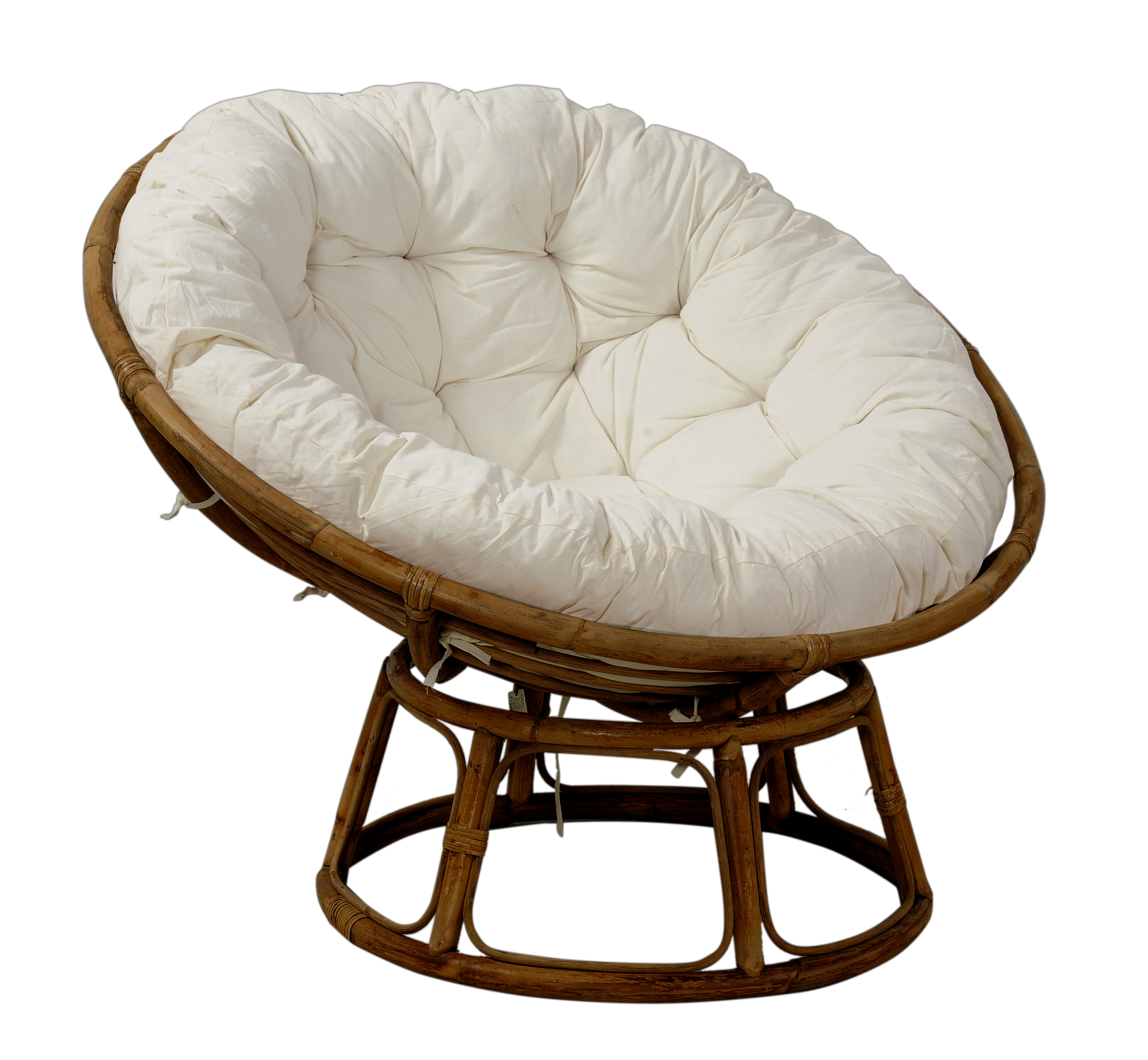 Onderzoek Ruilhandel Bijwerken PAPASAN Lounge stoel naturel, gebroken wit H 85 x B 102 x D 110 cm - Ø 113  cm | CASA