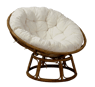 PAPASAN Lounge stoel naturel, gebroken wit H 85 x B 102 x D 110 cm - Ø 113 cm