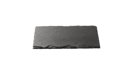 SLATE Assiette noir Larg. 14 x Long. 22 cm