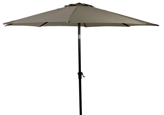 ALU Parasol zonder parasolvoet taupe H 240 cm - Ø 300 cm