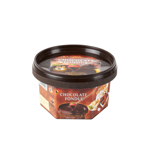 FONDUE Smeltchocolade 250g pure chocolade donkerbruin H 7 cm - Ø 11 cm