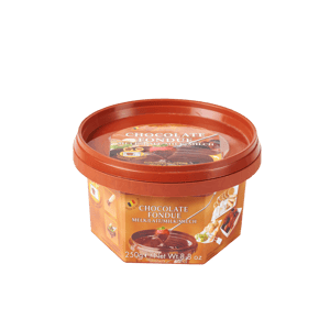 FONDUE Chocolat pour fondue 250g chocolat au lait brun clair H 7 cm - Ø 11 cm