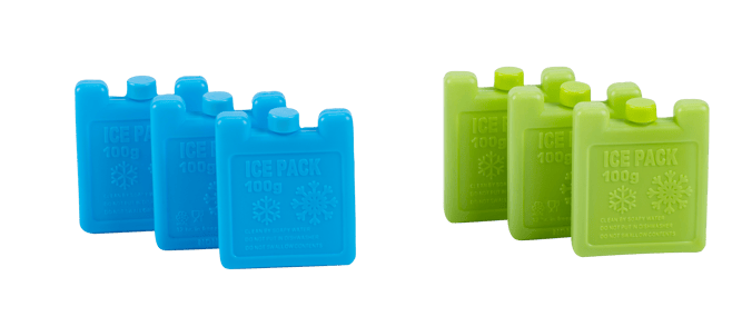 FRIGOBOX Bloc réfrigérant set de 3 2 couleurs vert, bleu H 7 x Larg. 7 x Long. 5 cm