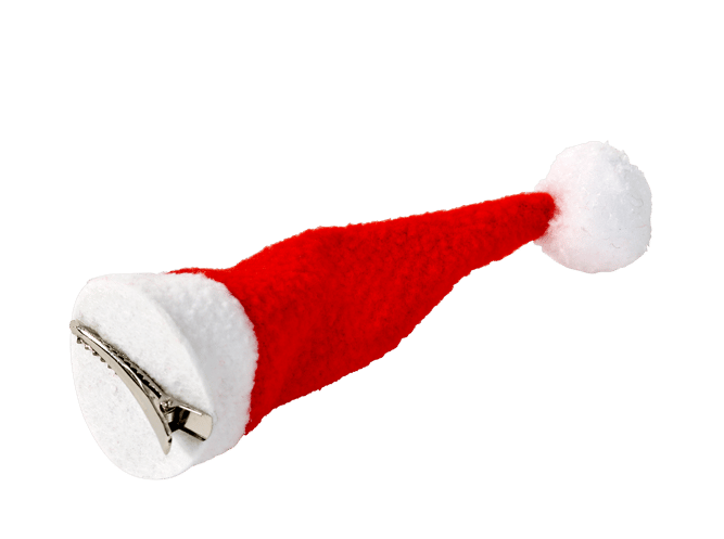 SANTA Bonnet de Noël avec clip H 13 x Larg. 5 cm