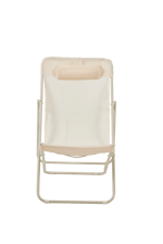 MALTA  Chaise relax blanc H 80 x Larg. 57 x P 90 cm