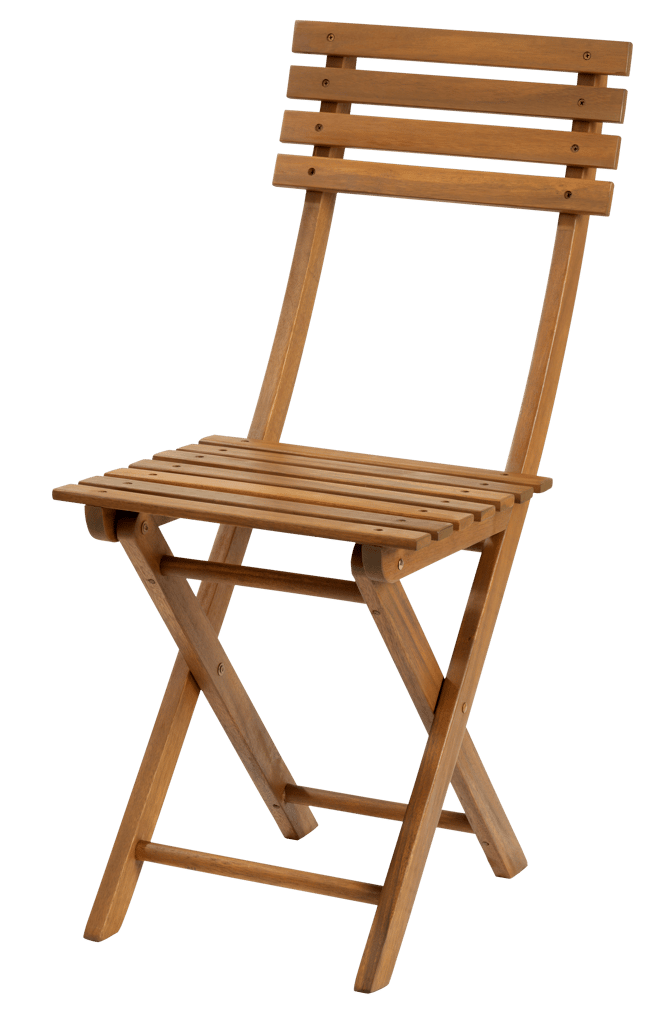 KOS Chaise pliante naturel H 86 x Larg. 37 x P 54 cm