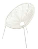ACAPULCO Cadeira lounge branco H 82 x W 75 x D 69 cm