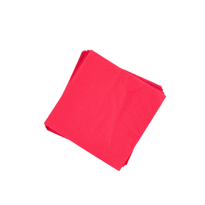 UNI Set de 20 serviettes rouge Larg. 33 x Long. 33 cm