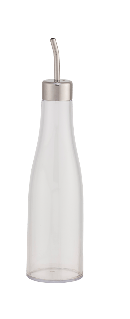 PURE Bottiglietta per olio argentato, trasparente H 25 cm - Ø 5,5 cm