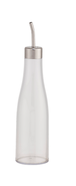 PURE Bottiglietta per olio argentato, trasparente H 25 cm - Ø 5,5 cm